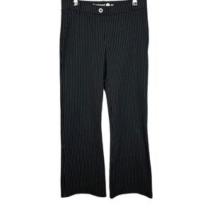 Betabrand Yoga Dress Pants Black Pinstripe Boot Cut Size Small Petite